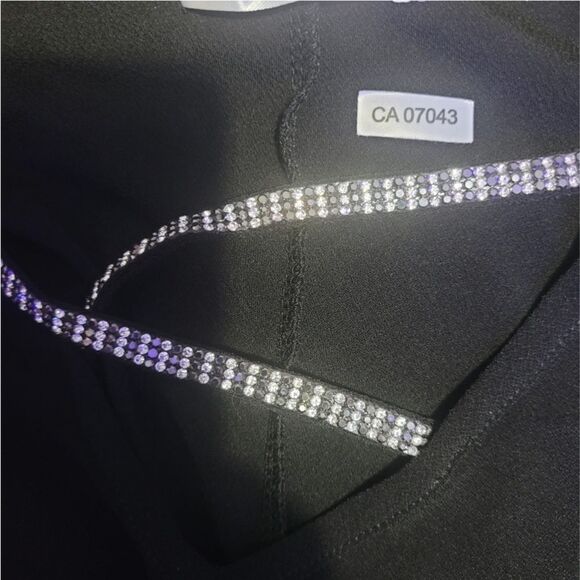 89th & Madison Black Embellished Short Sleeve Top size Medium - Picture 5 of 5